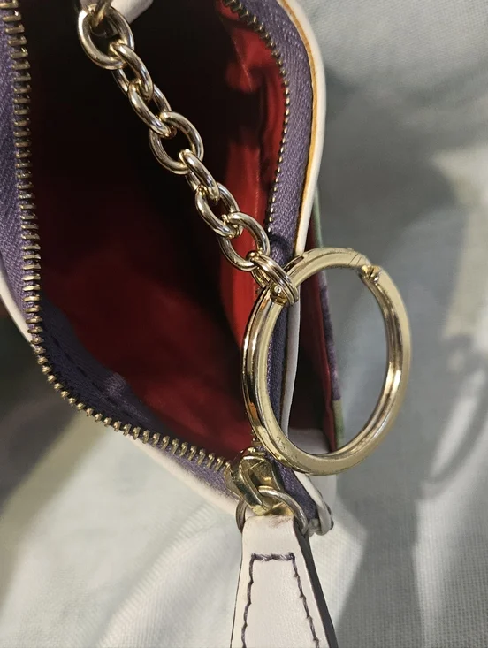 Dooney and Bourke Purple Petunia Mini Barrel Bag, Large Slim Wristlet, Coin Case - Picture 10 of 12